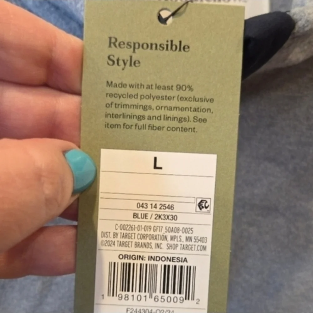 Men’s Polar Fleece High Neck 1/2 Zip Sweatshirt Blue Size Large Outdoor Ranch - Picture 4 of 10